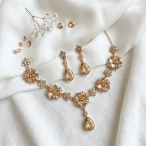 Crystal gold| jewelry set|